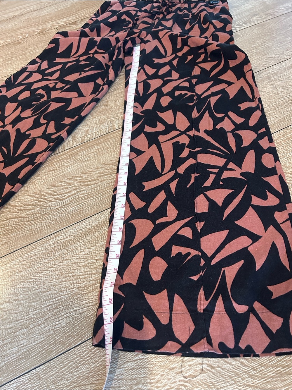 a new day Black and Rust Abstract Wide Leg Pants - Picture 10 of 14